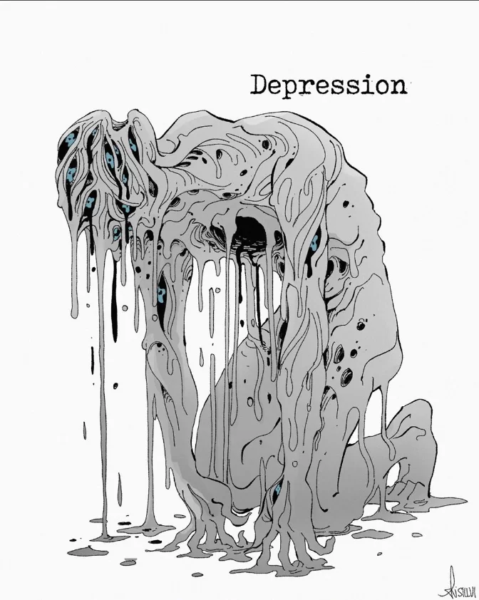 Malattie mentali come mostri, le illustrazioni di Sillvi per comprendere i disturbi più comuni 3