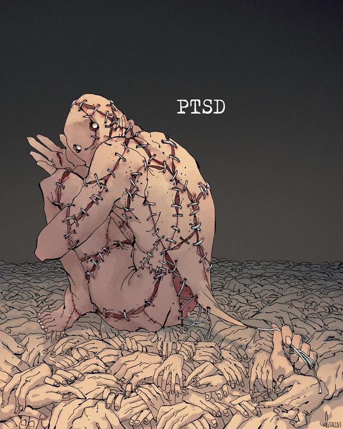 Malattie mentali come mostri, le illustrazioni di Sillvi per comprendere i disturbi più comuni 13