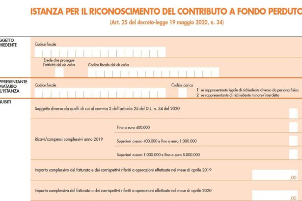 Contributi a fondo perduto per imprese e partite Iva: il modello sull'Agenzia delle Entrate 19