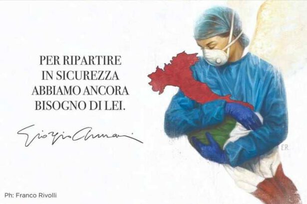 Armani riapre i negozi e omaggia gli operatori sanitari con un murales 11