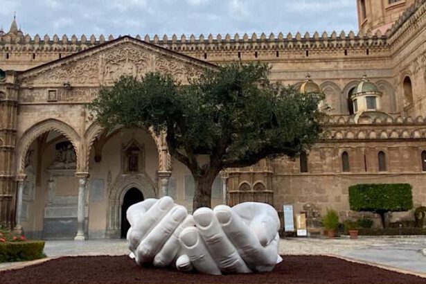 Il 'dono' di Lorenzo Quinn a Palermo: le mani giganti davanti alla Cattedrale 13