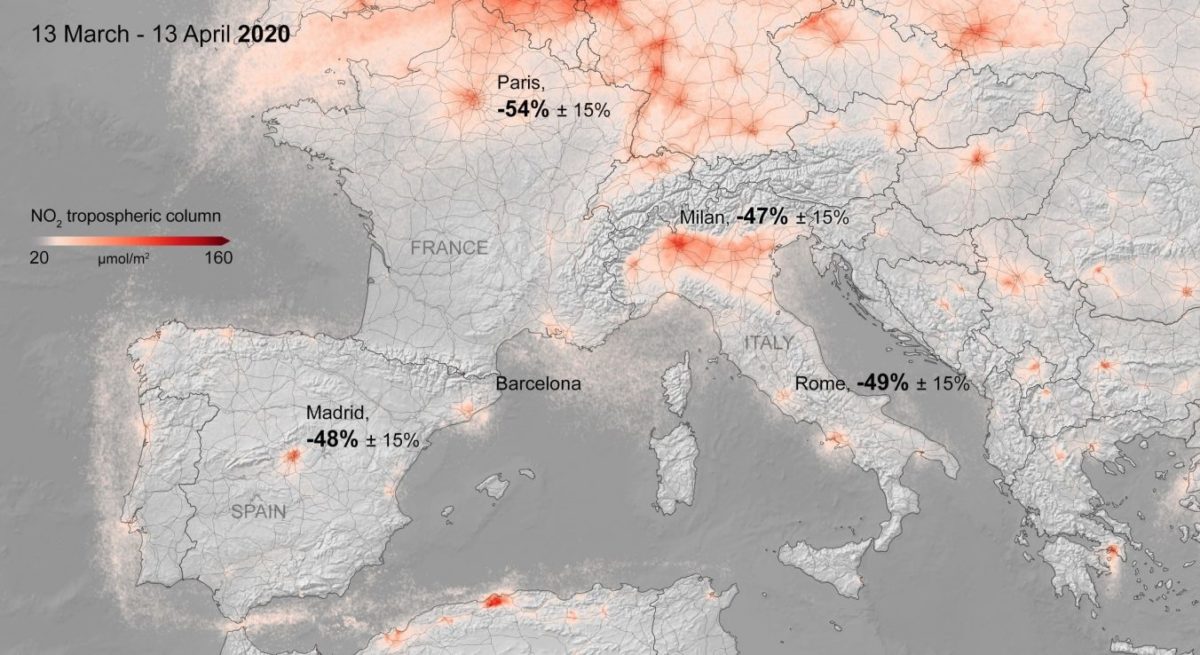 Coronavirus, l’inquinamento scende del 50% in Europa 19