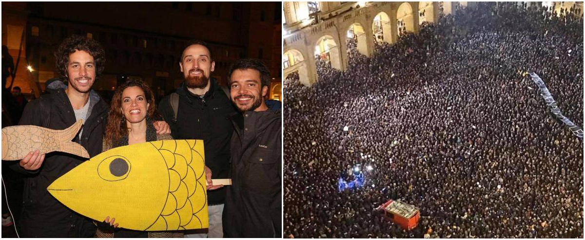Bologna, ecco chi c’è dietro il movimento delle sardine 15