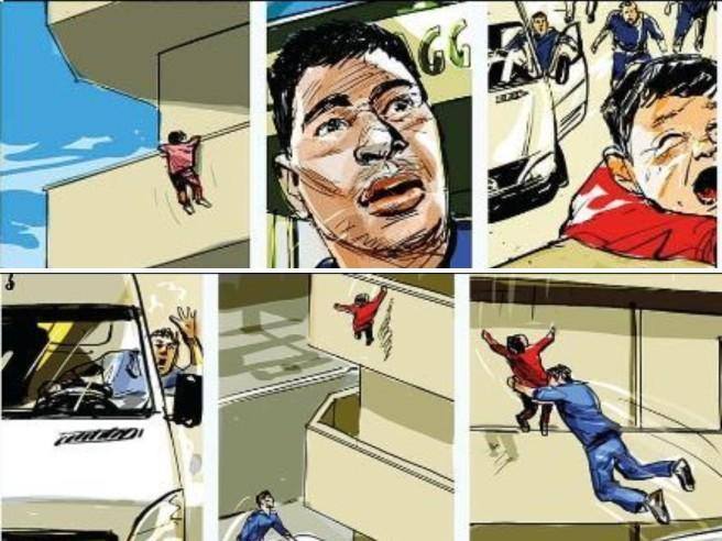 “Mi sono buttato senza pensarci”, bambino caduto dal balcone salvo grazie al ragazzo dell’autolavaggio 4 “Mi sono buttato senza pensarci”, bambino caduto dal balcone salvo grazie al ragazzo dell’autolavaggio 3