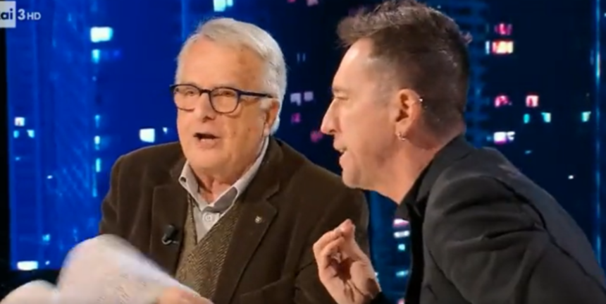 Cartabianca, rissa tra Scanzi e il prof Contri: "Cialtrone, o, bollito". "Stupido mascalzone" 1