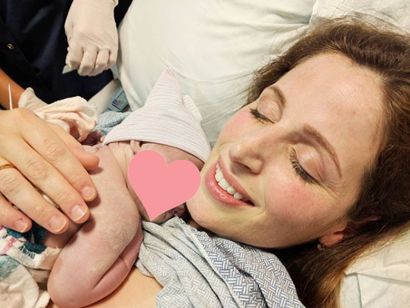 Clio Zammatteo poco dopo la nascita della sua Grace