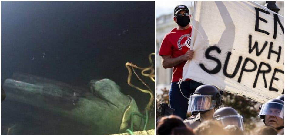 Usa, manifestanti abbattono la statua di Cristoforo Colombo: “Rappresenta il genocidio” 15
