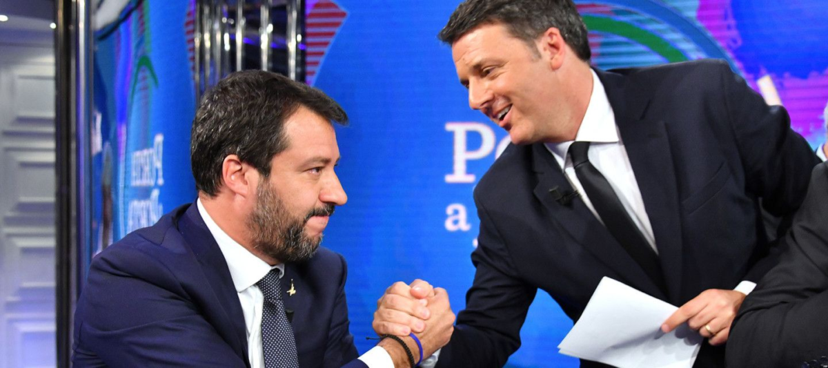 "Sono 27 anni che fa politica e non ha portato a casa nulla", Renzi contro Salvini in TV 15