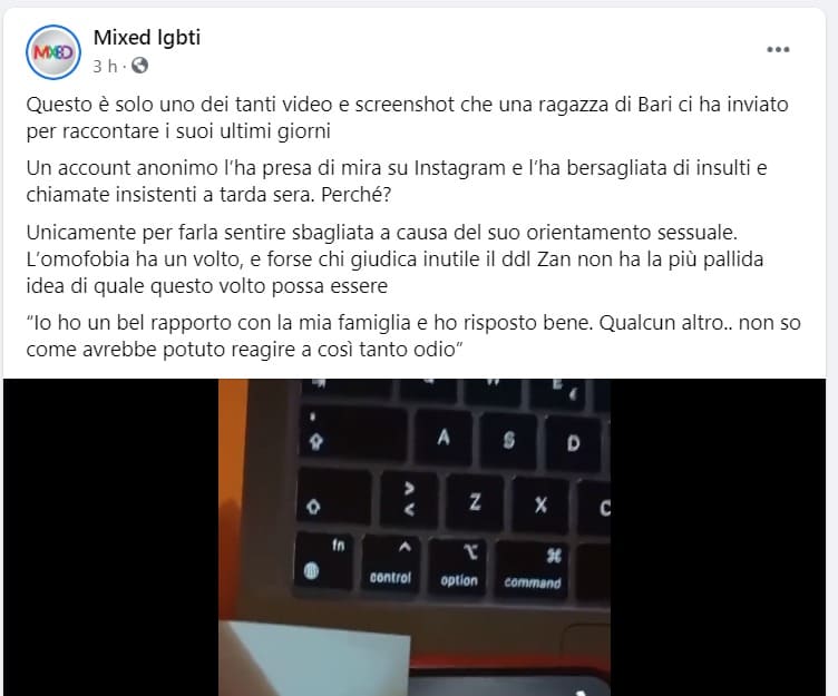 Bari, insulti omofobi sui social: "Depravata, tua madre doveva abortire" 4