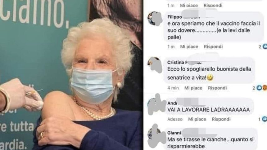 Liliana Segre, dopo la vaccinazione insulti e minacce sui social 1