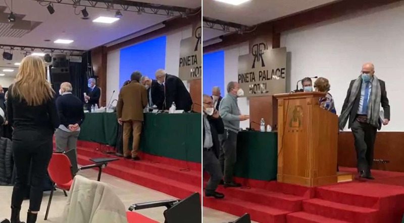 Roma: protesta no vax durante l'assemblea nazionale dell'Ordine dei medici 3 Ancora una protesta no vax: medici contro il vaccino interrompono l'assemblea nazionale dell'Ordine