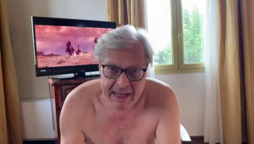 Sgarbi nudo in video contro il virologo Silvestri: "La verità è nuda" 1