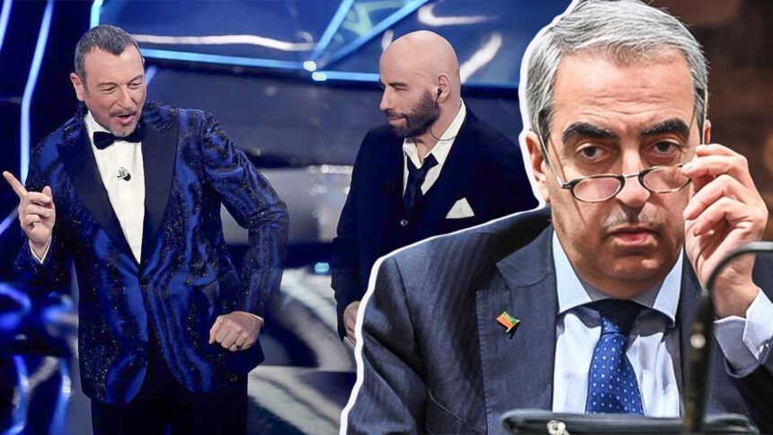 Perché Gasparri vuole fare luce su compensi di Amadeus e che c’entra John Travolta? 1