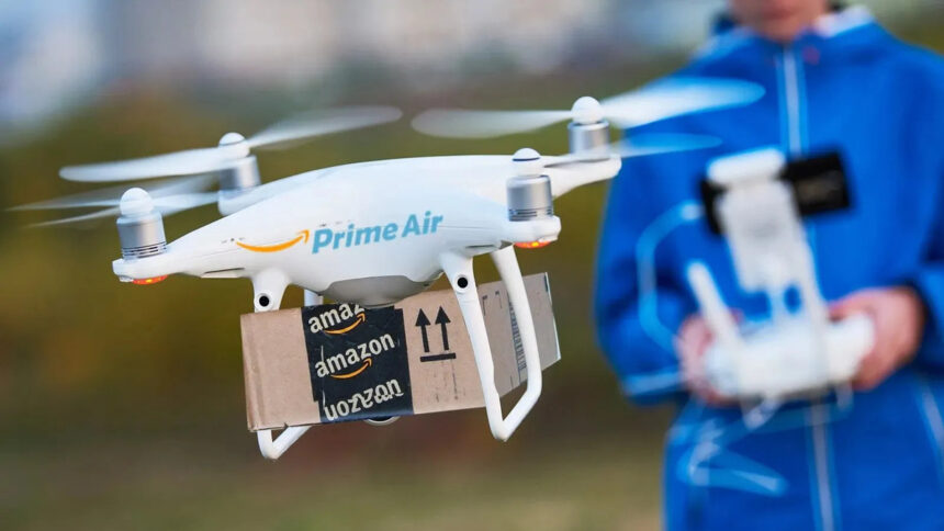Amazon consegnerà i pacchi con il drone nel 2025, successo per il test a Chieti 2 Amazon consegnerà i pacchi con il drone nel 2025, successo per il test a Chieti 1