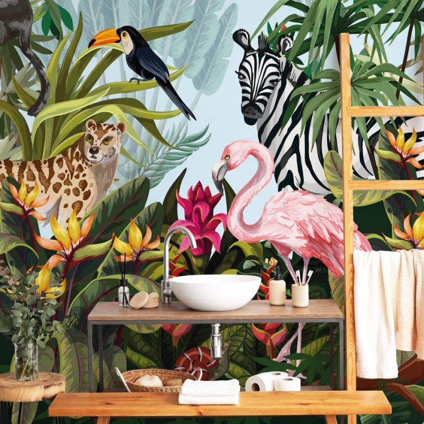 La jungla in casa, le vacanze alternative con la carta da parati 2 La jungla in casa, le vacanze alternative con la carta da parati 1