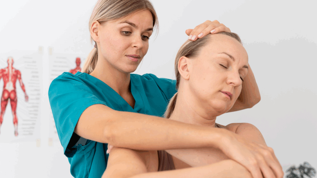 Dal fisioterapista al logopedista: le professioni sanitarie che garantiscono un lavoro post laurea 3 Fisioterapista al lavoro con una paziente.