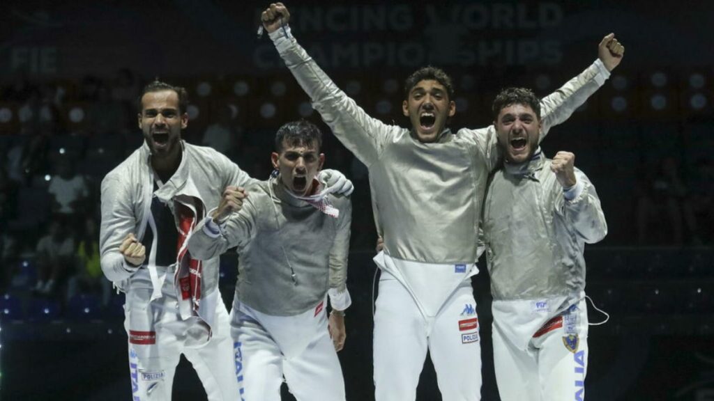 Scherma, oro di sciabola maschile.