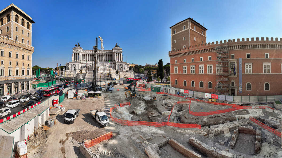 Metro C, un’insula e l’antica Flaminia riemergono dal cantiere di Piazza Venezia 19