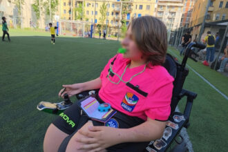 michele arbitra in carrozzina