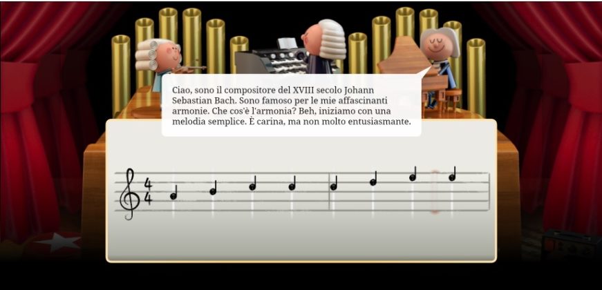 bach video bicicletta sul pentagramma