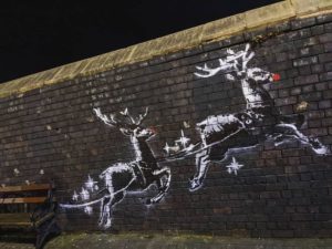 banksy murale babbo natale