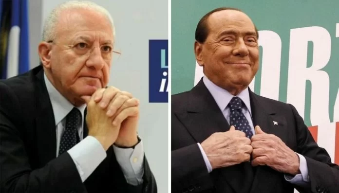 de luca e berlusconi politica spettacolo