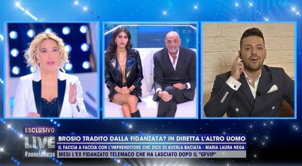 Paolo Brosio e il bacio con Alessandro Cecchi Paone
