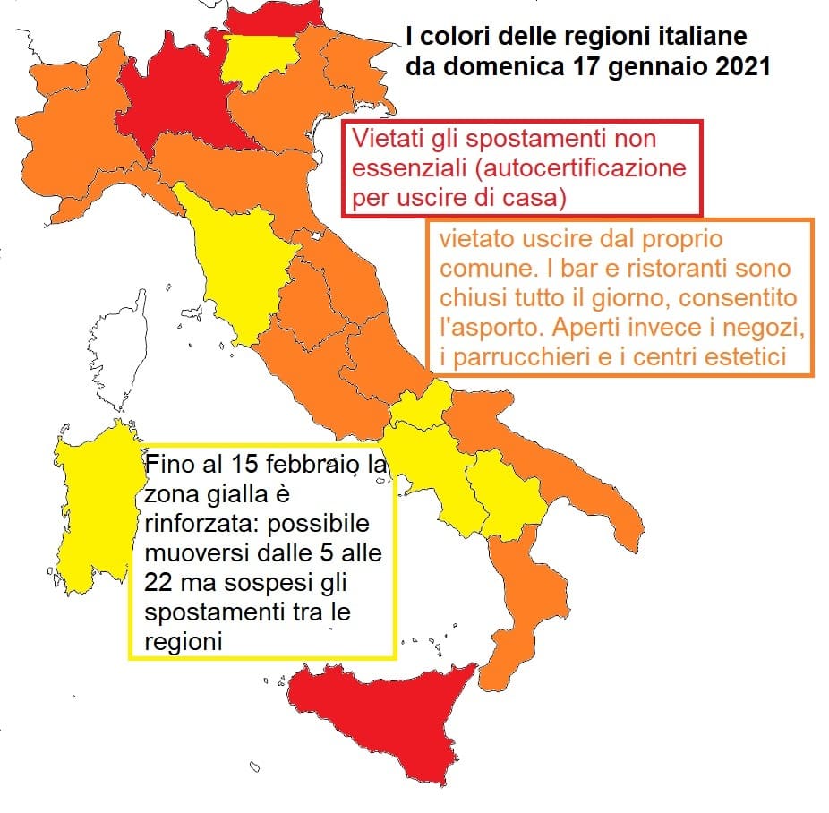 Le regioni cambiano colore, qual è la situazione attuale?