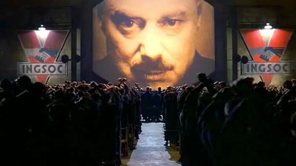 immagine tratta dal film Orwell 1984 di Micheal Radford, felede trasposizione filmica del romanzo di George Orwell.