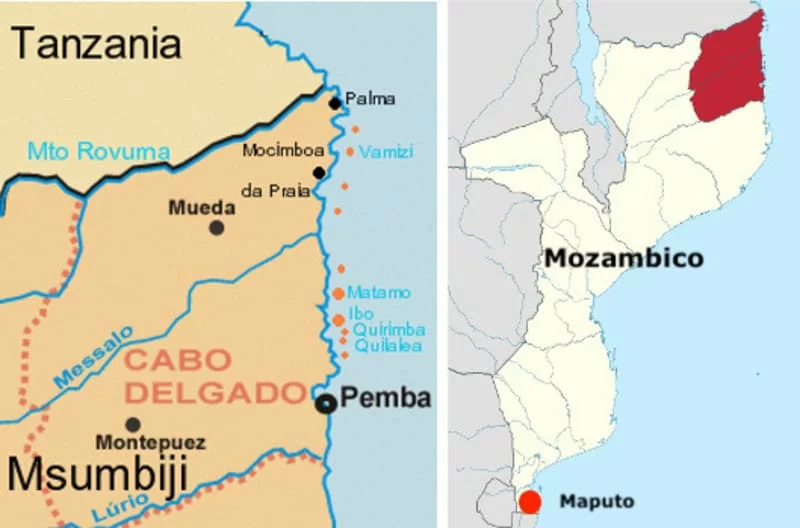 Mozambico Mappa