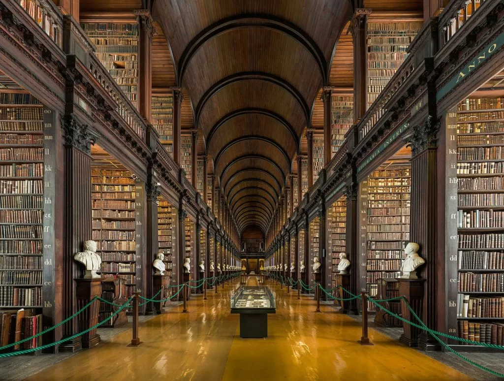 Giornata mondiale del libro 2021 a Dublino, Irlanda: Biblioteca del Trinity College.