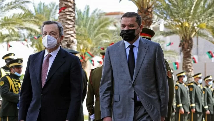 Draghi in visita a Tripoli apre alla nuova Libia, ma è essenziale garantire il "cessate il fuoco"