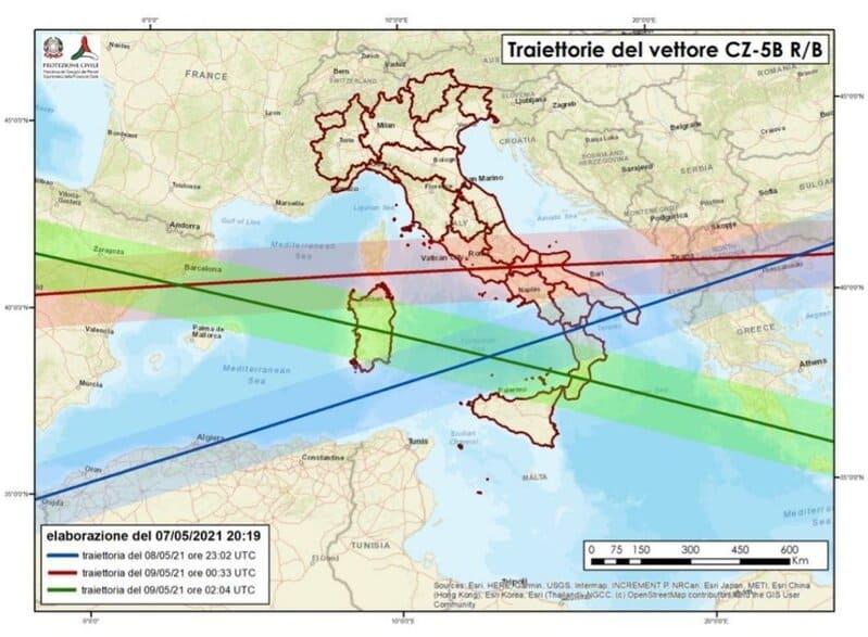 razzo cinese_traiettorie