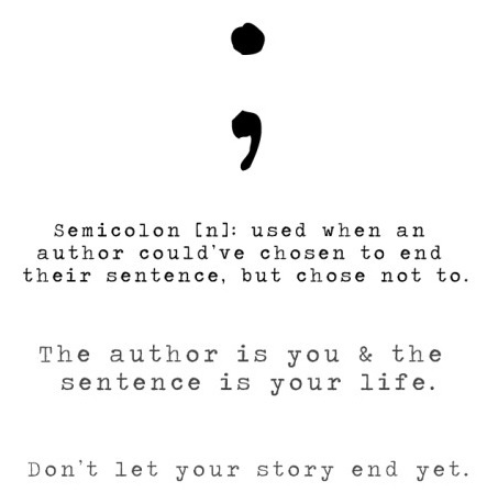 suicide prevention semicolon project