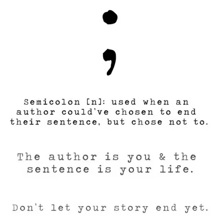 suicide prevention semicolon project