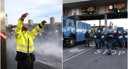 Sgombero manifestanti a Trieste: l'intervento della Polizia. Puzzer: "Ci hanno attaccato, non ho parole"