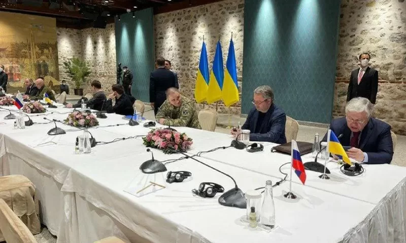 I membri della delegazione ucraina