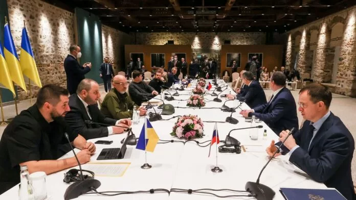 membri delegazioni russa ucraina