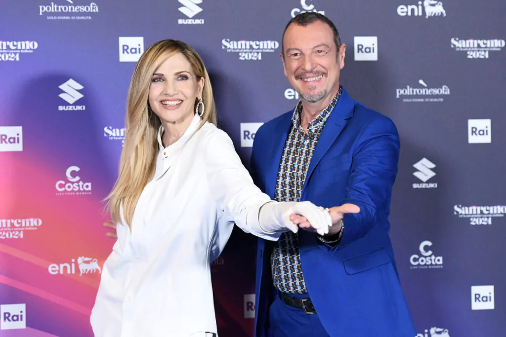 sanremo, amadeus e lorella cuccarini