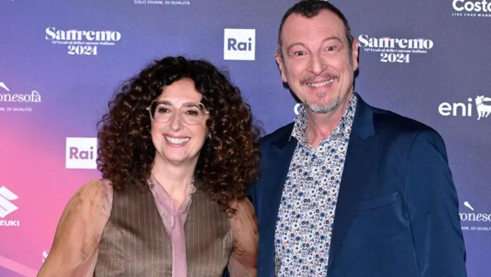 sanremo, amadeus e teresa mannino