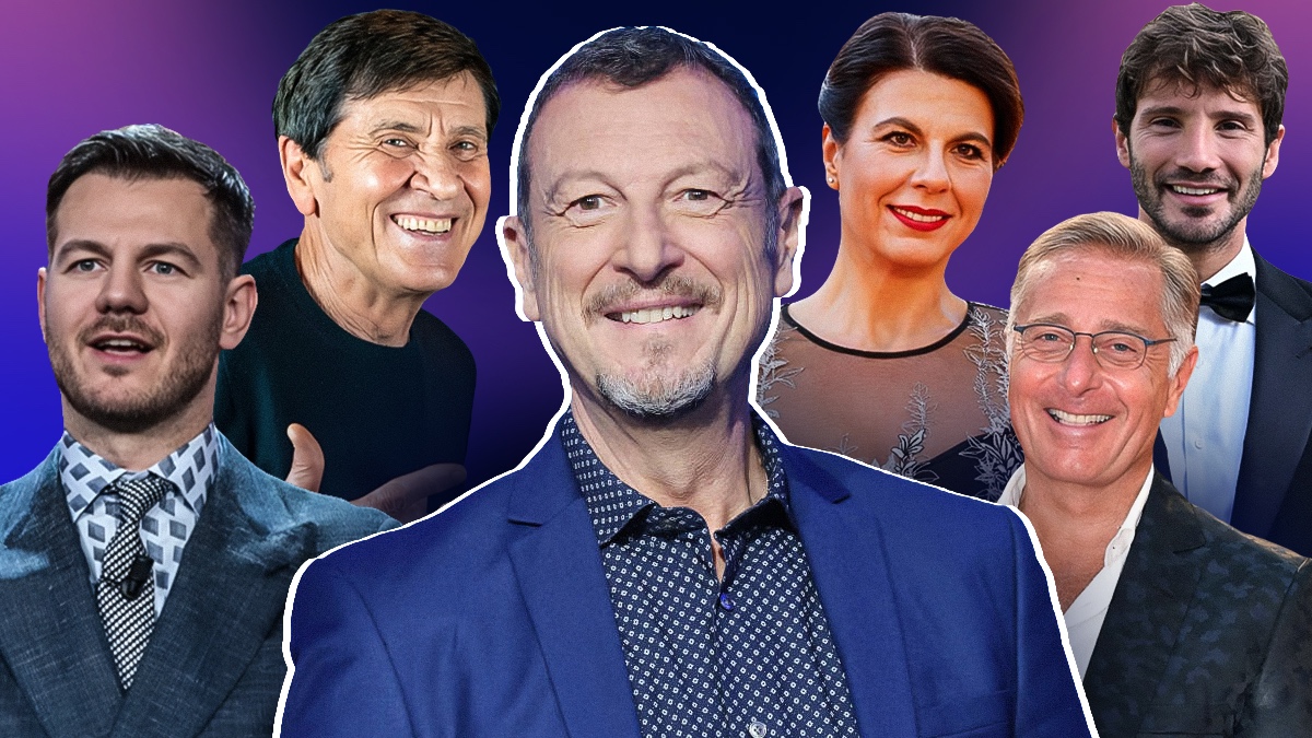 sanremo, amadeus, gianni morandi, paolo bonolis, sstefano de martino, geppi cucciari, alessandro cattelan