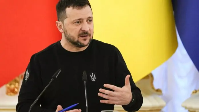 zelensky conferenza stampa a kiev