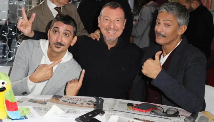 amadeus, fiorello e fabrizio biggio