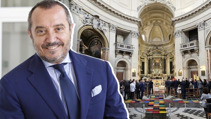franco di mare, funerale nella chiesa degli artisti