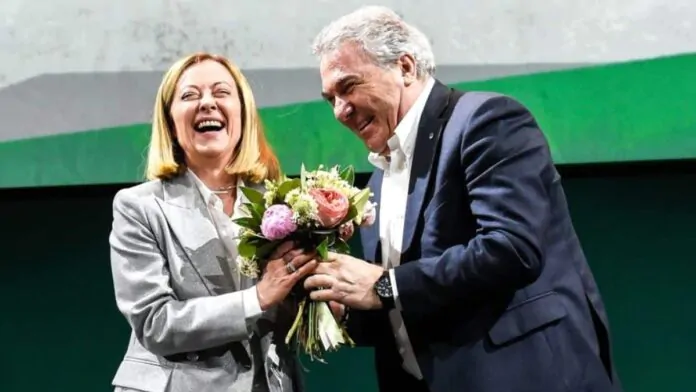 luigi sbarra e giorgia meloni