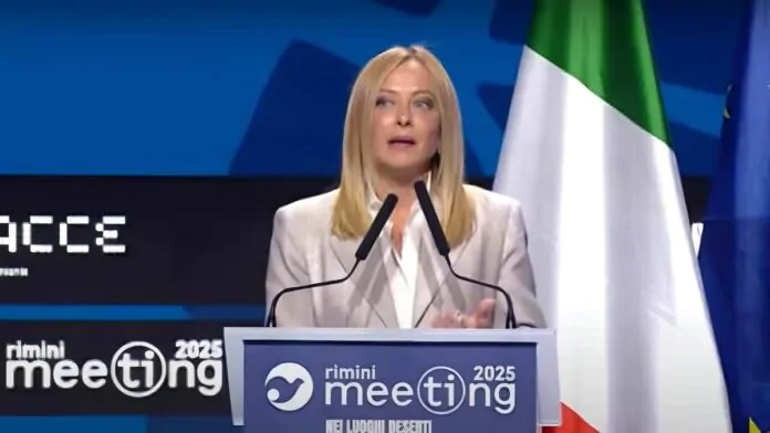giorgia meloni meeting rimini